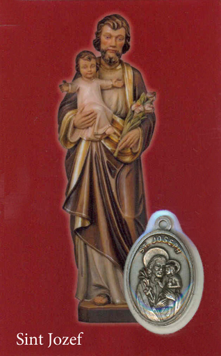 [PRT-11JOSNL] Gebetskarte/medaillon - St Jozef NL (55x85mm)