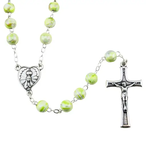 [RZK-40MT087GR] Chapelet - im. Perle - vert spec. ( ⌀ 8mm)