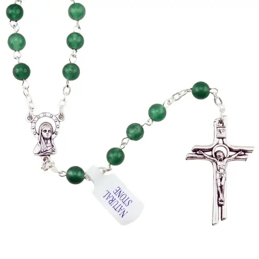 [RZK-40PN39JA] Rozenkrans met halfedelsteen - jade (⌀6mm)