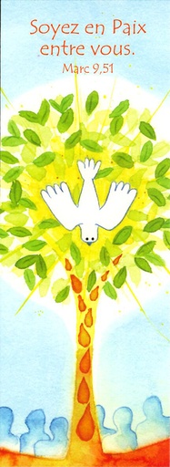 [SGC-21SC019] Signet communion - 5,5x15cm Soyez en paix...