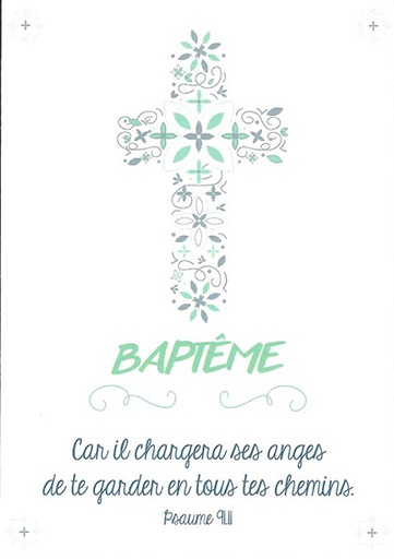 [SGC-31C022] Signet baptême - 7x10cm Car il changera ses anges...