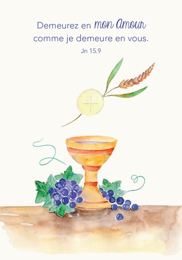 [SGC-31C033] Signet communion - 70x100mm Demeurez en mon amour ...