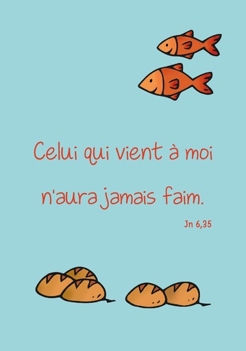 [SGC-31C036] Signet de communion - 70x100mm Celui qui vient … moi ... Jn6