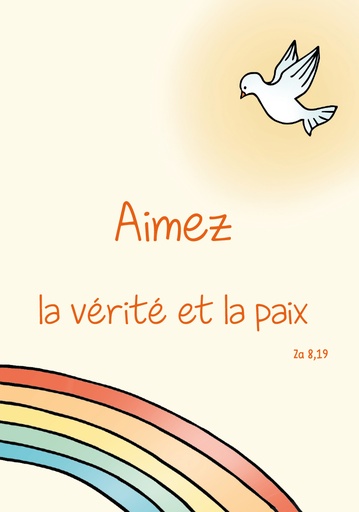 [SGC-31C037] Signet communion - 70x100mm Aimez la vérité ... Zo 8,19