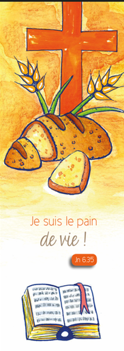 [SGC-31SC010] Signet communion - 5,5x15cm Je suis le pain de vie...