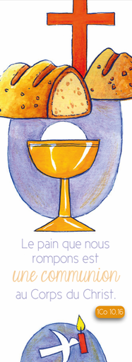 [SGC-31SC016] Signet communion - 5,5x15cm Le pain que nous rompons...
