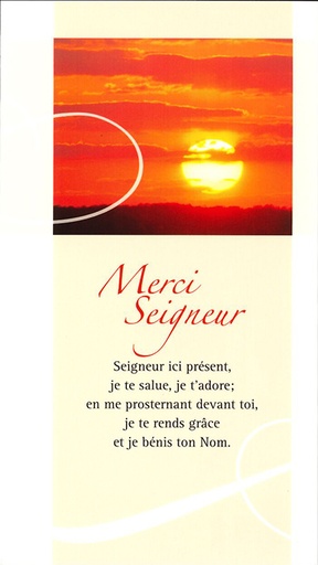 [SGN-21SP002] Signet prière Merci Seigneur - SP002