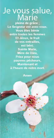 [SGP-31JVS01] Signet prière - 5,5x15cm Je vous salue