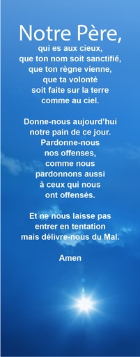 [SGP-31NOP01] Signet prière - 5,5x15cm Notre Père