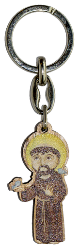 [SLH-35FRA2039] Sleutelhanger H Franciscus/kinderlijk (72x25mm)