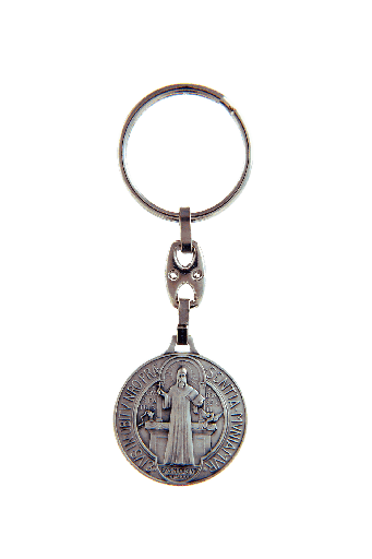 [SLH-45BEN0230] Sleutelhanger St Benedictus - metaal (60x30mm)