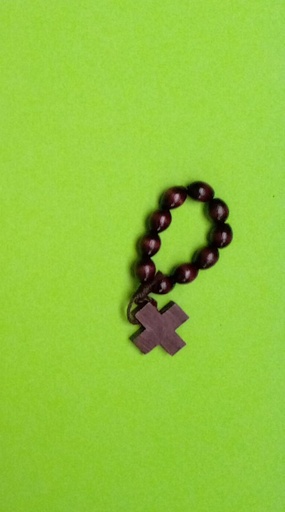 [TNT-091703P] Dizainier - grains en bois - palissandre (10x8mm)