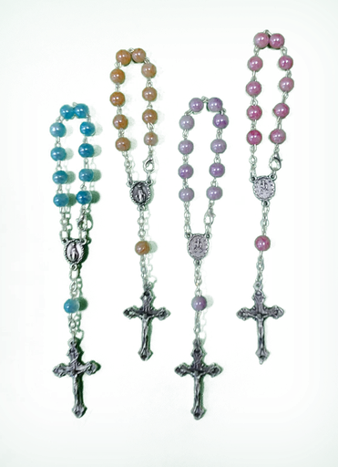 [TNT-35GL825] Dizainier avec fermoire - verre - assorti (⌀ 6mm)