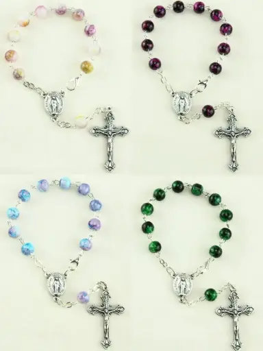 [TNT-35GL825] Tientje met slotje - glas - assorti (⌀ 6mm)