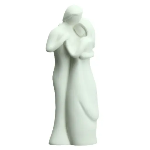 [BLD-99M10] Statue 'The lovers' - resin/white - 13cm