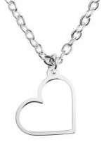 [KET-99M01HRT] Chain silverplated - "Bless you- Collection"  - Heart