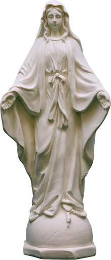 [BLD-82WON09WT] Staute Madonna Wuntertätige - Kunstharz/Weiss - 9cm