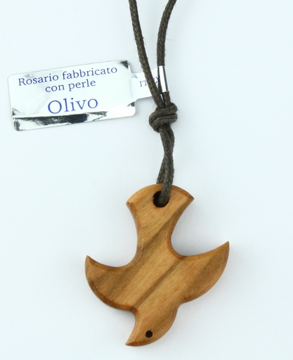 [KOK-55M001] Cross with cordel/Holy Spirit - olive wood (25x30mm)