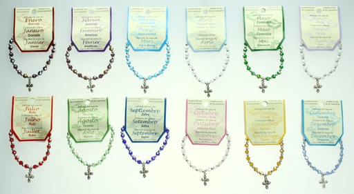 [ARM-35DIS01SD] 12x12 Armbanden vd 'Maand' - imitatie kristal - ZONDER DISPLAY