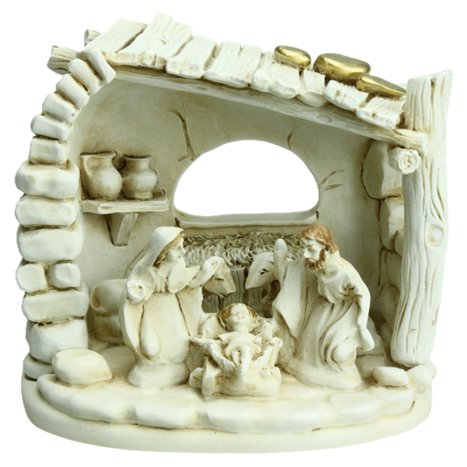[KGR-35M002] Kerstgroepje - polystone (110x100x80mm)