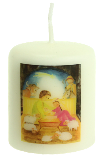 [MRL-876073] Kaars 'Kerstgroep' - Maria-Laach (60/50mm)