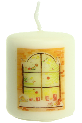 [MRL-876074] Bougie 'Noël/fenêtre' - Maria-Laach (60/50mm)
