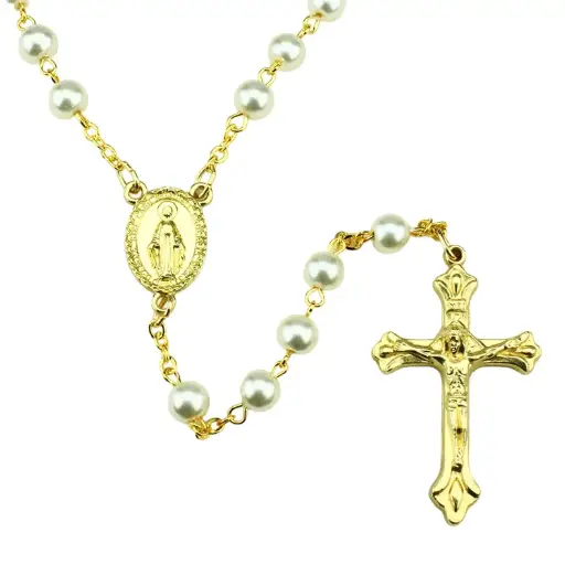 [RZK-35M005] Rosary - pearl glass (⌀6mm)