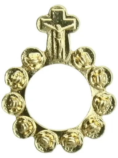 [TNT-35M004] Fingerrosary - metal/gold plated/roses