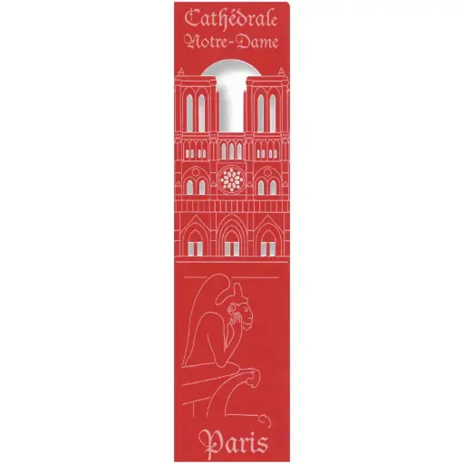 [PDO-00MPL920] Bladwijzer gelaserd - Kath. Parijs - assorti (52,5x210mm)