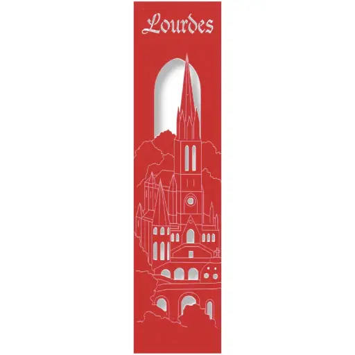 [PDO-00MPL936] Bladwijzer gelaserd - Lourdes - assorti (52,5x210mm)