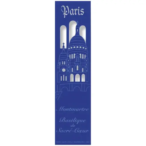 [PDO-00MPL918] Bladwijzer gelaserd - Basiliek du Sacré Coeur (Paris) - assorti (52,5x210mm)