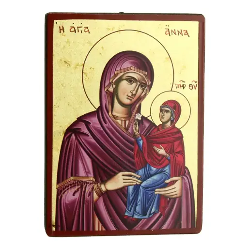 [IKO-13B1ANN] Icône lithographie/platte - Ste Anne (95x135mm)