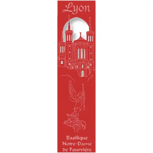 [PDO-00MPL914] Bladwijzer gelaserd - Basilique N.D. de Fourvière - assorti (52,5x210mm)