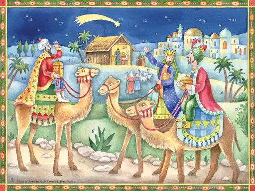 [CAL-32GR153] Adventskalender 26,5x35cm mit cello/ ohne Texte