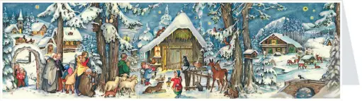 [CAL-32G3D205] Adventskalender panorama in cello/zonder tekst