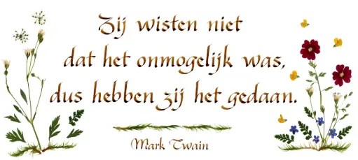 [PDO-00CNL067] Carte série 'Citations - NL - 'Zij wisten niet...' - 10,5x21cm + envel.