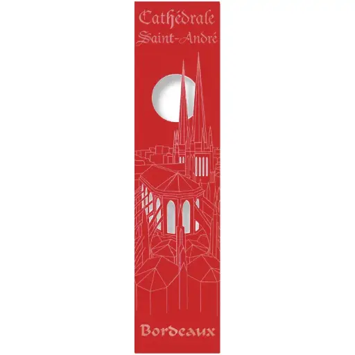 [PDO-00MPL966] Bladwijzer gelaserd - Cath. Saint-André/Bordeaux - assorti (52,5x210mm)