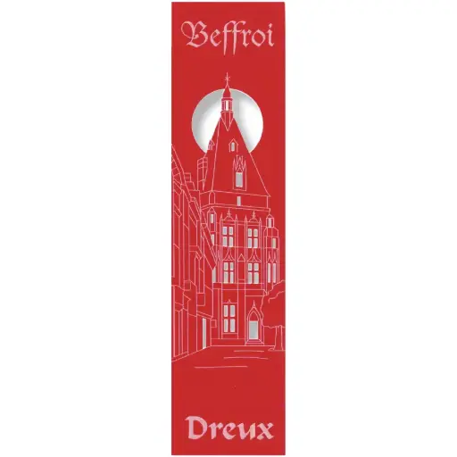 [PDO-00MPL977] Marque-page découpé - Beffroi/Dreux - assorti (52,5x210mm)