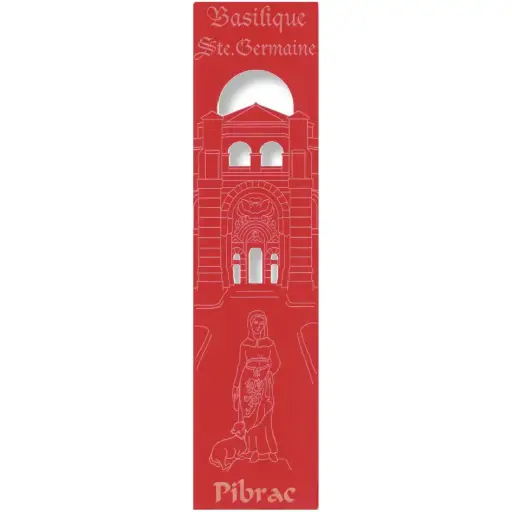 [PDO-00MPL970] Bladwijzer gelaserd - Basilique Ste Germaine/Pibrac - assorti (52,5x210mm)