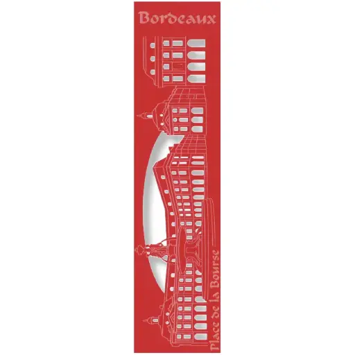 [PDO-00MPL967] Marque-page découpé - Place de la Bourse/Bordeaux - assorti (52,5x210mm)