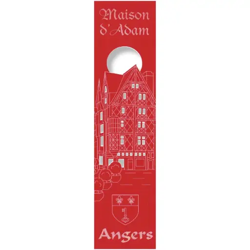 [PDO-00MPL963] Bladwijzer gelaserd - Maison d'Adam/Angers  - assorti (52,5x210mm)