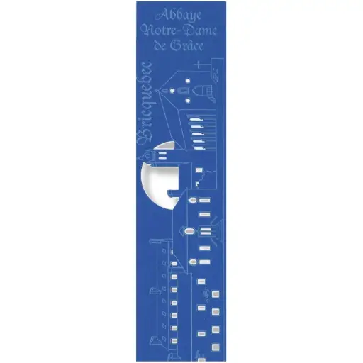 [PDO-00MPL985] Bladwijzer gelaserd - Abbaye ND de Grâce/Bricquebec - assorti (52,5x210mm)