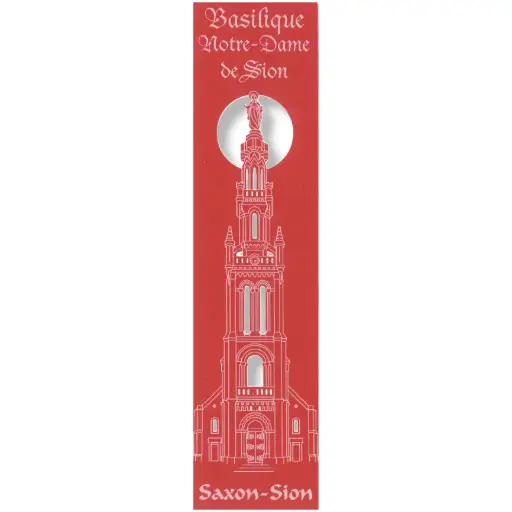 [PDO-00MPL929] Marque-page découpé - Basilique Notre Dame/Sion - assorti (52,5x210mm)