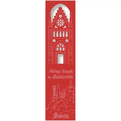 [PDO-00MPL926] Marque-page découpé - Abbaye Royale de Hautecombe - assorti (52,5x210mm)