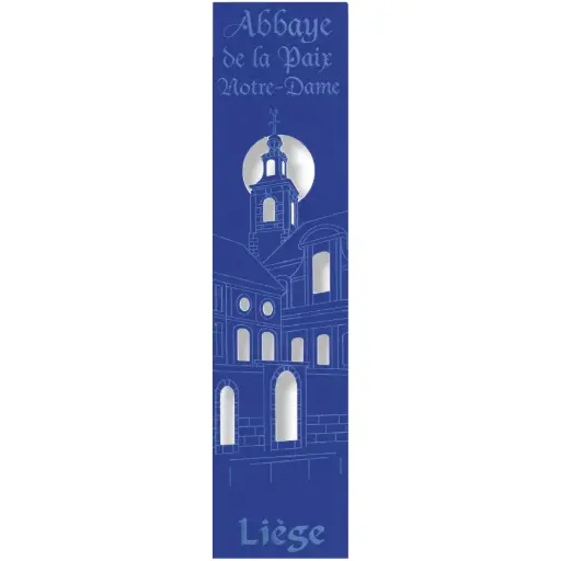 [PDO-00MPL971] Bladwijzer gelaserd - Abbaye dl Paix Notre-Dame/Liège - assorti (52,5x210mm)