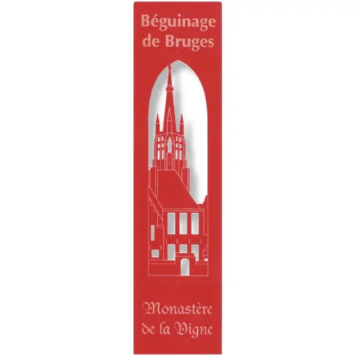 [PDO-00MPL911] Bladwijzer gelaserd - Béguinage de Bruges - assorti (52,5x210mm) 