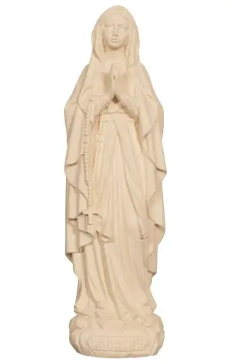 [BLD-57LOU13N] Statue Lourdes - wood/natur - 13,5cm