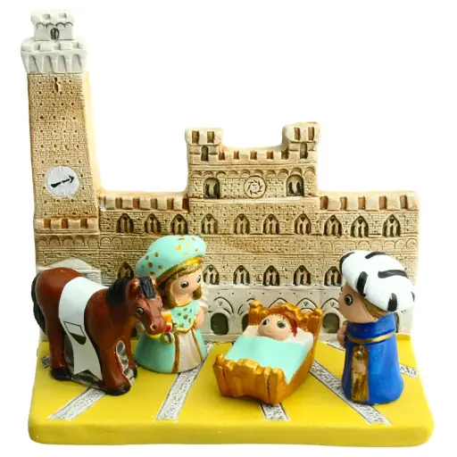 [KGR-85SIE01] Crèche du monde 'Siena/Italie' - 7x9cm