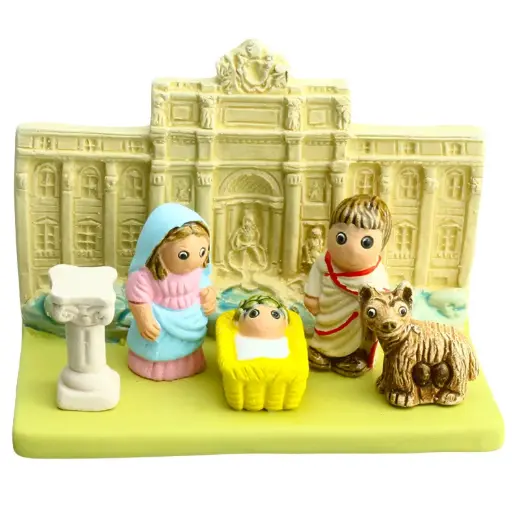 [KGR-85ITA02] Crèche du monde 'Italie/ Trevi Rome' - 7x9cm