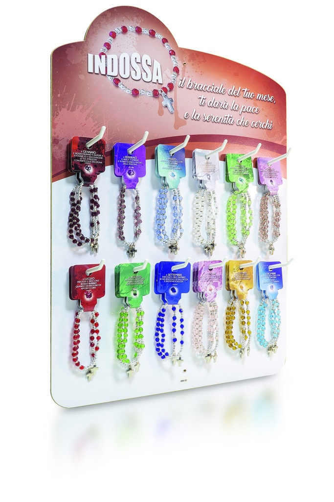 Display met 144 Armbanden 'Maandthema' - imitatie kristal